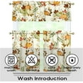 thumbnail image 6 of Fall Kitchen Curtains Valances and Tiers 3 Piece Set, Thanksgiving Pumpkin Maple Leaf Flower Rod Pocket Short Kitchen Tier Curtain Over Sink Window,Farmhouse Cafe Curtains for Autumn Decor 36 Inch, 6 of 6