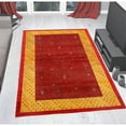 thumbnail image 2 of Pasargad Home Tribal Collection Hand-Knotted Wool Area Rug  4' 0" X 5' 5", 2 of 2