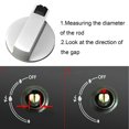 thumbnail image 2 of 4PCS Rotary Switches Round Knob Stove Burner Oven Kitchen Parts Handles Metal Fire Switch Button, 6mm, Type 2, 2 of 9
