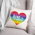 thumbnail image 3 of Creative Products Love Everything Rainbow 16 x 16 Spun Poly Pillow, 3 of 3