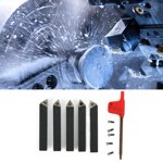 3/8in Turning Tool, Indexable Turning Tool Set, Cemented Carbide Moisture-Proof Turning For Cutting