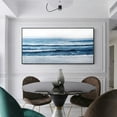 thumbnail image 4 of Large Abstract Green Seascape Handmade Oil Painting Thick Textured Beach Wall Art Home Decor Wall Decor Modern Living Room, 4 of 8