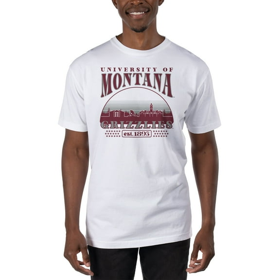 Men's Uscape Apparel White Montana Grizzlies T-Shirt