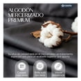 thumbnail image 3 of Juego De Sábanas Matrimonial Algodón Mercerizado Premium 450 Hilos Esquimal, Certificación Oeko-tex, Grafito, 3 of 7