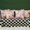 thumbnail image 2 of Outdoor Waterproof Spring Summer Pillow Covers 18x18 Inch Set of 4 Floral Farmhouse Throw Pillows Decorative Cushion Cases for Outdoor Couch Sofa Patio Furniture Home Decoration Black, 2 of 6