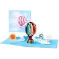 thumbnail image 1 of Tarjeta de cumpleaños 3D Pop Up CHAO globo aerostático Tarjeta de felicitación graduación 18 x 13 cm, 1 of 5