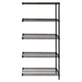 thumbnail image 1 of Black Wire Shelving 5-Shelf Add-On Unit - 18 x 36 x 74 in., 1 of 1