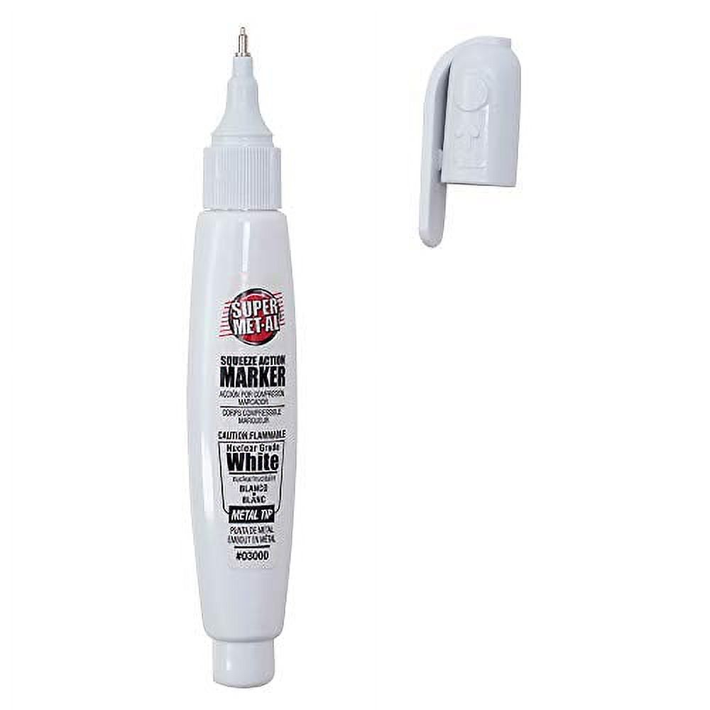 12 Pc Set Nuclear White Super Met-Al Paint Marker Pens Weather Proof 1.4Mm Fine Tip Metal Wood Stone Glass Plastic For Auto Crafts