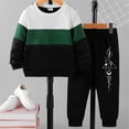thumbnail image 2 of JUMEYU Baby Clothes Boy Fall Baby Boys Fall Clothes Toddler Boys Pants Set Outfit Soft Sweatshirts Set Fall Winter Clothing Sets for Toddler Boys 3 6 9 12 24 Months 2T 3T 4T (Dark Green,4-5 Years), 2 of 4