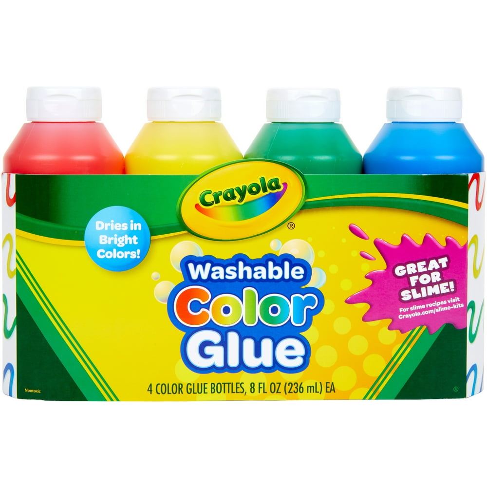 Crayola Washable Color Glue 8ozMulticolor 4/Pkg