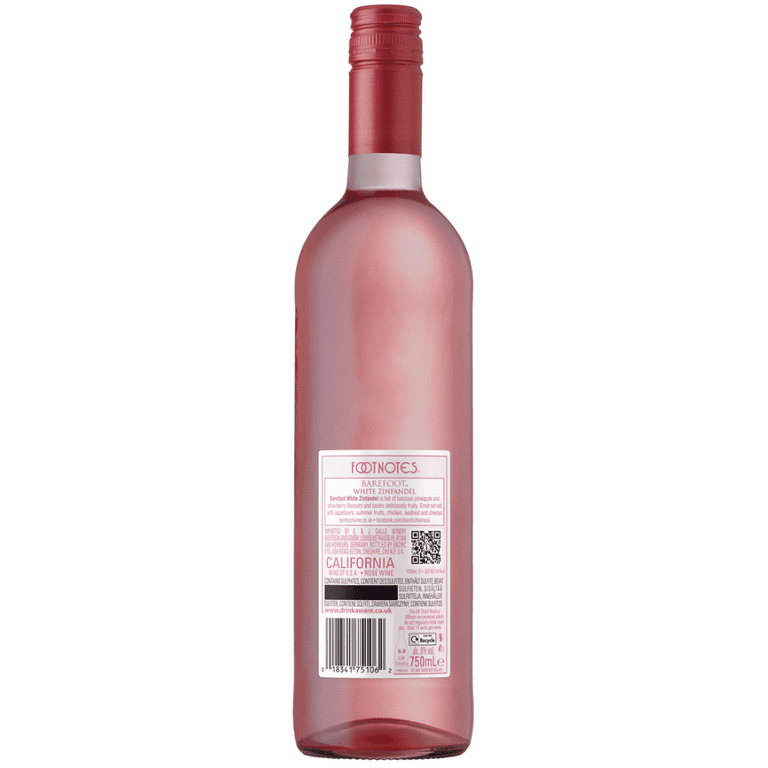 Barefoot Cellars White Zinfandel Rose Wine 750ml Bottle Walmart