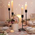 thumbnail image 5 of Topboutique Metal Candle Holder,2 Pcs Double-Headed Candle Holder,Candlestick Holders,Taper Candle Holder, for Wedding Table Centerpiece Home Decor,Black, 5 of 7