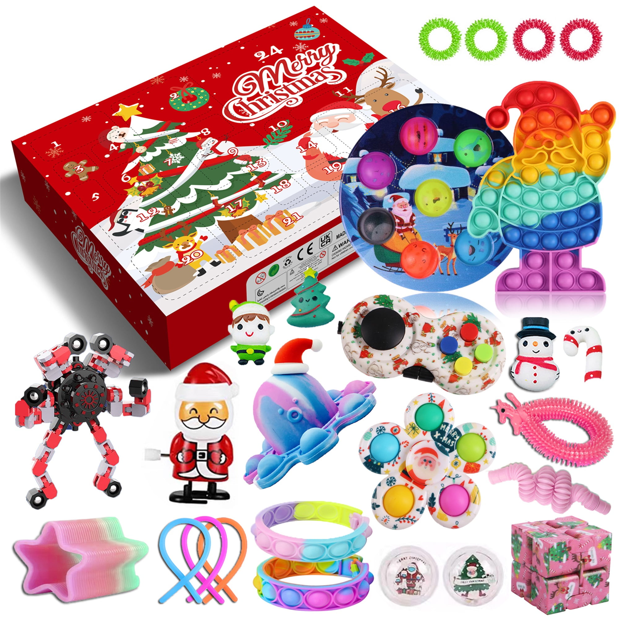 26Pcs Fidget Advent Calendar 2021 for Kids, New Christmas Advent