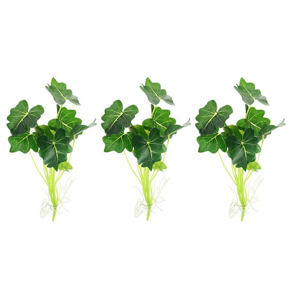 WHAMVOX Lifelike Dark Green Silk Cloth leaves Stems for Home Decor and Crafts 3 Branches