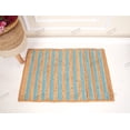 thumbnail image 4 of Natural Jute Area Rug Hand Braided Rug Cyan Scalloped Rectangle Rug, 4 of 5