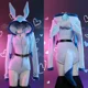 thumbnail image 3 of Disfraz de Anime Vaporeon para mujer, mono sexy de franela con capucha y calcetines de cola, pijama de peluche Kawaii para chica conejita, mono bonito, 3 of 5
