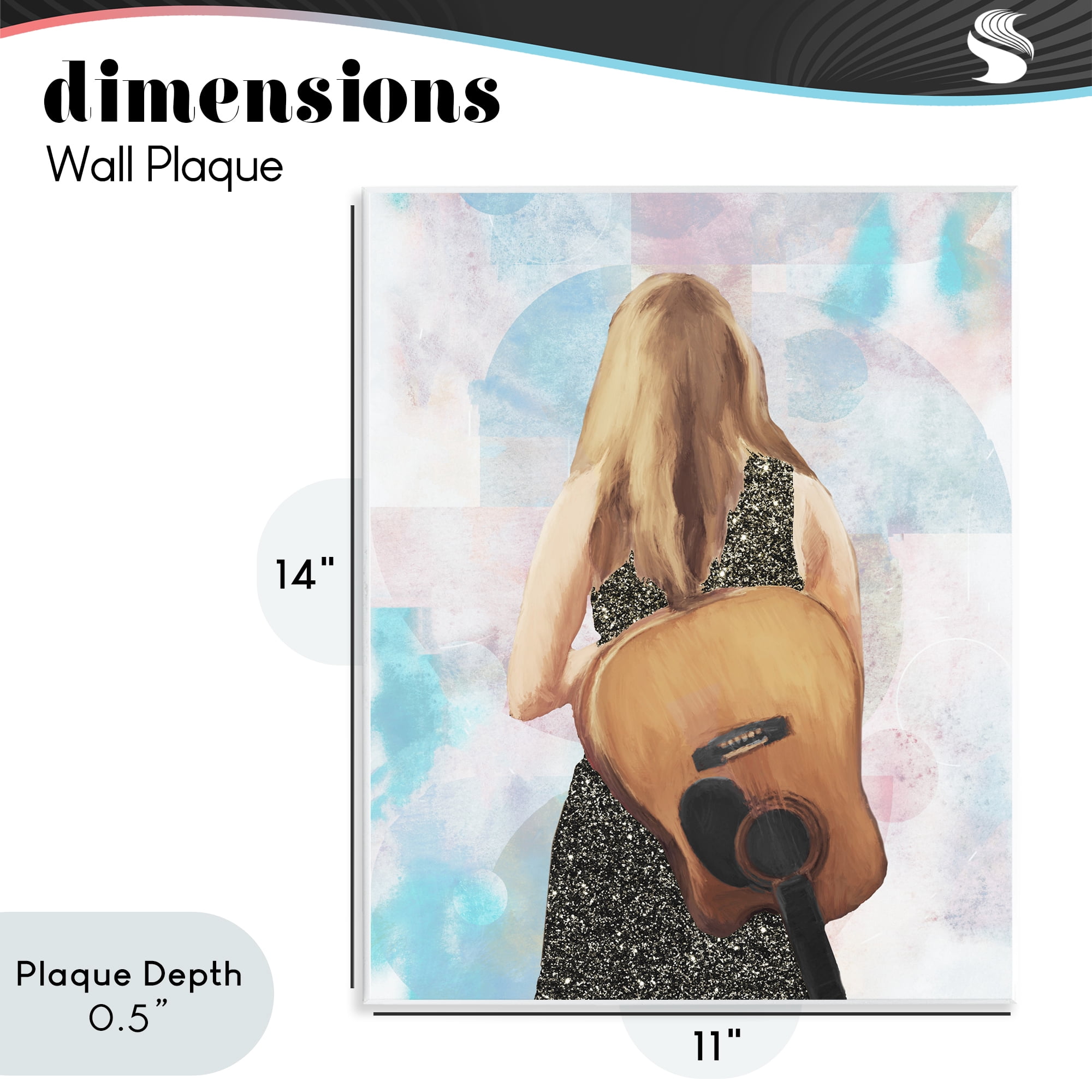Stupell Industries Dreaming With My Guitar Wall Plaque Art, design by Dan Meneely