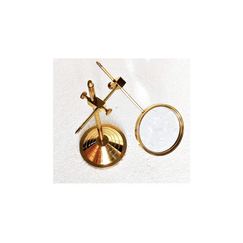 Brass Magnifier Glass for Reading Study Table Top Decor and Home Decor Antique Nautical Adjustable Brass Magnifying Glass with