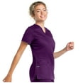 thumbnail image 3 of Landau ProFlex Tailored Fit Comfort Stretch 3-Pocket Scrub Top for Women 4160, 3 of 5