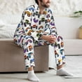 thumbnail image 7 of Salouo Cartoon Monster Trucks1 Print Button-Front Long Sleeve Pajama Set for Men, Soft 2Pjs Men's Long Sleeve Sleepwear-, 7 of 7