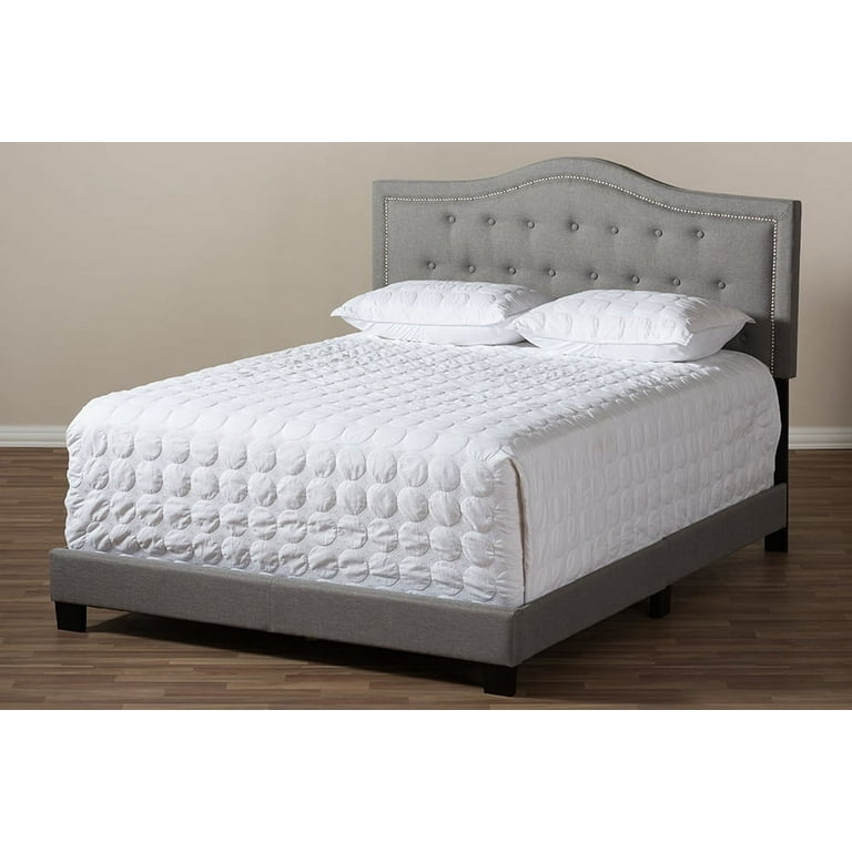 Baxton Studio Emerson Modern and Contemporary Light Grey Fabric Upholstered Queen Size Bed Baxton Studio Emerson Modern and Contemporary Light Grey Fabric Upholstered Queen Size Bed