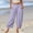 Purple women elastic waist harem pants a1, variant on Cagogo Elastic Waist Harem Pants for Women Wide Leg Casual Loose with Pockets Ankle Length Drawstring Trousers Workout Lounge Yoga Beach Travel Clothes, Red XL