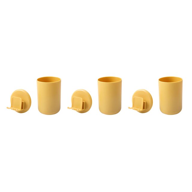 Soporte para cepillo de dientes Injueey colgar en la pared estante de baño blanco+blanco