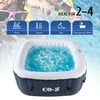 CO-Z 5x5ft PVC Square Inflatable Spa Tub & 120 Massaging Jets for Patio & More for 4-person Blue