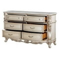 thumbnail image 6 of Acme Gorsedd Wooden Frame Dresser in Marble and Golden Ivory, 6 of 7
