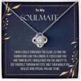 thumbnail image 1 of To My Soulmate Necklace For Women, To My Wife Necklace From Husband, Love Knot Necklace Gifts For Wife From Husband, Birthday Gifts For Wife, Beautifu, 1 of 5