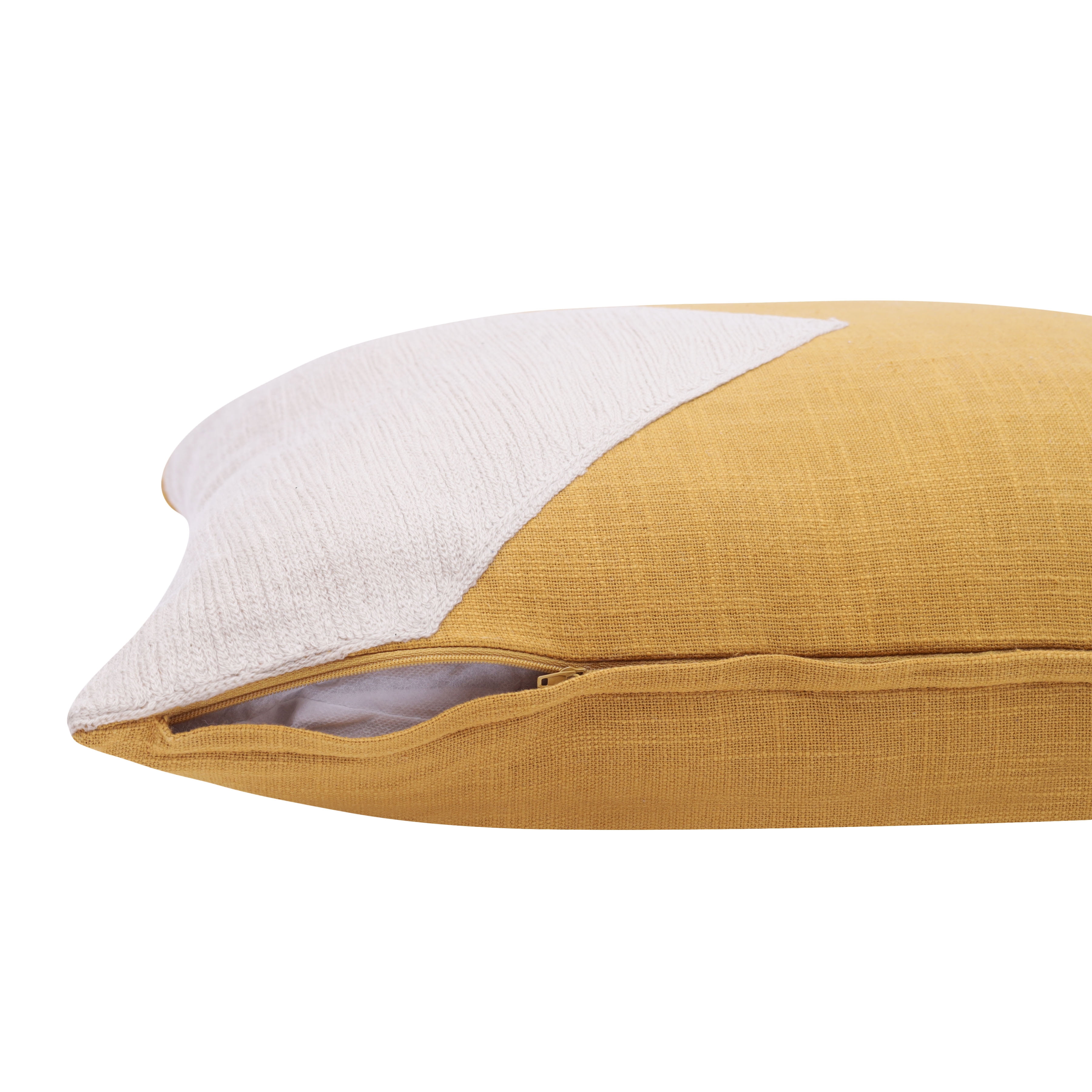 Harlow Hill Stacy Garcia 24" x 24" Ochre/ivory Abstract Cotton Adult Decorative Throw Pillow Cover