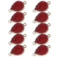 thumbnail image 1 of Water Drop Pendant Crystal for Necklace Making 10Pcs Red Double Hook, 1 of 4