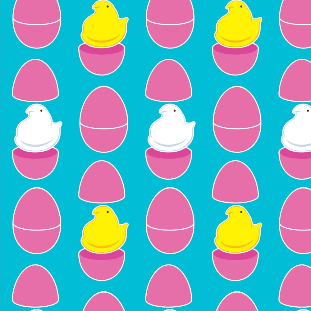 Peeps Hatching Out Of Plastic Easter Eggs Pattern Premium Roll Gift