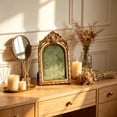 thumbnail image 4 of Gumesh 5x7 Picture Frame Vintage Gold Frames, Antique Gold Ornate Resin Photo Frame with Glass Front for Tabletop and Wall Mounting, Arched Picture Frame for Home Decor, 4 of 6