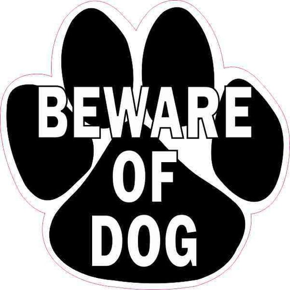 4in x 4in Beware of Dog Sticker
