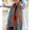 Orange, variant on Vintage Women Warm Soft Wrap Printed Scarf Scarves Voile Shawl BLUE