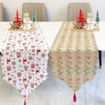 thumbnail image 1 of 2 suministros de decoración navideña, banderas de mesa impresas de lino, adornos de decoración de mesa, manteles individuales, 1 of 5