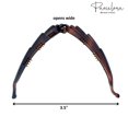 thumbnail image 6 of Parcelona French Curvy Rectangle Brown Large Banana Hair Clip, 6 of 7