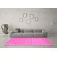 thumbnail image 3 of Ahgly Company Indoor Round Solid Pink Modern Area Rugs, 4' Round, 3 of 4