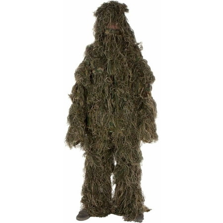 Modern Warrior Ghillie Suit 3-Piece Set, Woodland and Forest Design, One Size Fits Most Adults