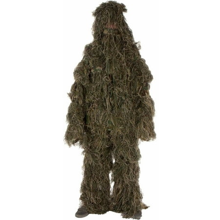 Ghillie Suit Pants (Modern Warrior Ghillie Suit 3-Piece Set, Woodland and Forest Design, One Size Fits Most Adults)