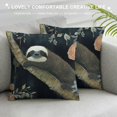 thumbnail image 3 of Patifu Sloth Square Pillow Covers Cushion Covers, Follow Your Dreams Throw Pillow Cover Cute Sloth Tree Branch Pillowcases Home Decorative for Couch Sofa Car Bedroom, No Insert 24x24in, 3 of 5