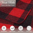 3 Piece Full/Queen Cabin Quilt Bedding Set Farm Life Red Black