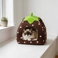 thumbnail image 3 of Strawberry-Shaped Small Pet Bed, Removable Washable 3-in-1 Hideout Tent for Guinea Pigs, Rabbits, Cats & Small Animals, 3 of 6