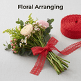 thumbnail image 4 of AK-Trading Floral Lace Ribbon 1 Inch x 10 Yards for Crafts and Decoration- Red, 4 of 10