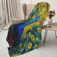 thumbnail image 3 of Sikiie Peacocks Cozy Flannel Fleece Throw Blanket: Lightweight & Thick for All Seasons - Perfect for Women, Men, & Kids"60"x50", 3 of 6