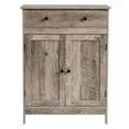 thumbnail image 6 of Ktaxon Bathroom Floor Cabinet, Freestanding Storage Cupboard w/ Drawer and 2 Doors, Washed Gray, 6 of 19