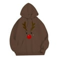 thumbnail image 2 of CONZONE Christmas Men's Hoodies Xmas Reindeer Hoodie for Men Graphic Long Sleeve Pullover Hooded Sweatshirt Soft Fall Winter Sweatshirts With Pocket, 2 of 3