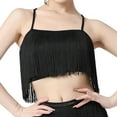 thumbnail image 4 of amagogo Women Tassels Fringe Dance Top Belly Dance Top for Club Masquerade Carnivals Black L, 4 of 9