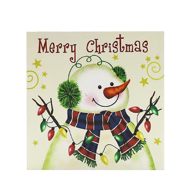 Casa De Navidad Tablón De Madera Letreros Decorativos Respetuoso Con El Medio Ambiente Muñeco De Nieve Arte De La Pared Decoración Fácil De Instalar De Pared Colgante De Alta Durable Minnieouse HA026351-02